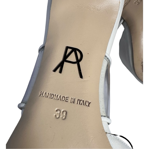 SEXY AF PAUL ANDREW CRISS CROSS STILETTO IVORY SANDALS (SZ 39 / FITS AS 7.5) - Picture 9 of 13